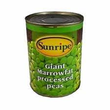 Sunripe Giant Marrowfat Processed Peas (Green Peas) - 300g