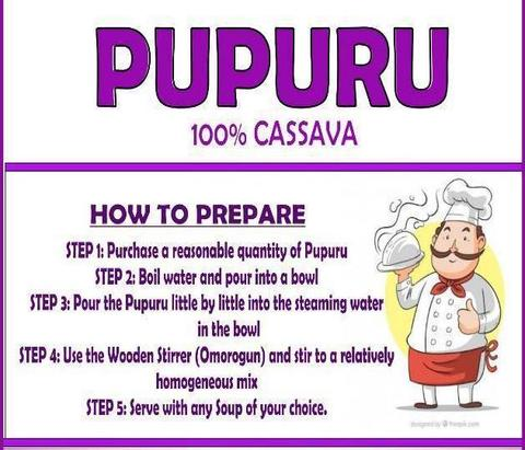 Pupuru (100% Cassava flour) 1kg